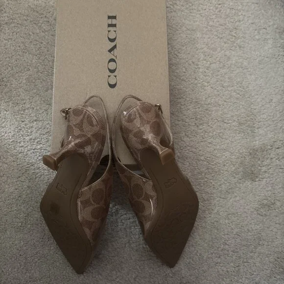 Coach Roxanne Signature Pump Shoes Kitten Heel - Picture 5 of 8